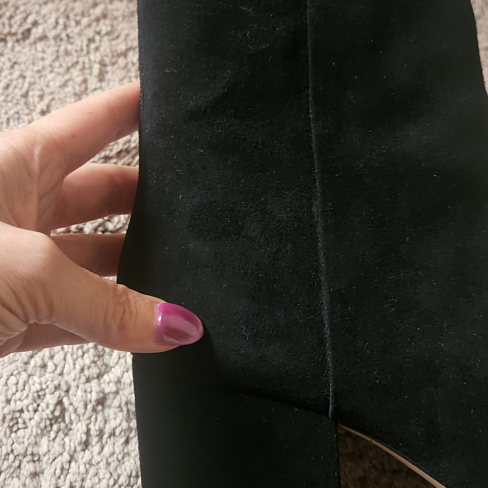 J. Crew Sadie Suede Black Ankle Booties 10 - Picture 4 of 6